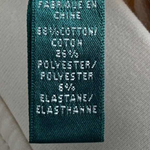 Lauren Ralph Lauren Fitness 2 Pants Women’s Large Cream Pockets Pull On Leisure - Picture 6 of 12